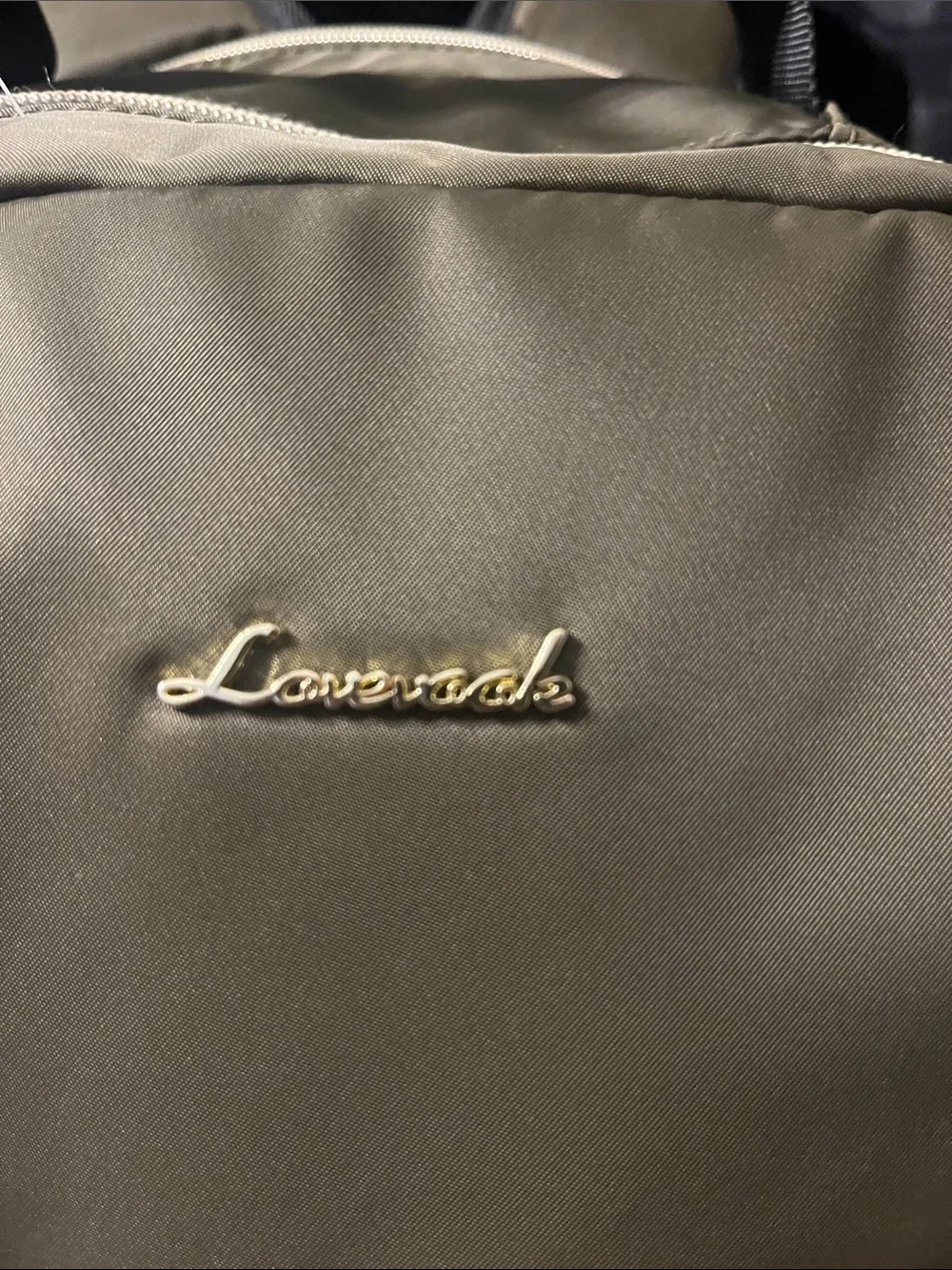 Olive Green  Lovevook Quilted backpack for work school or traveling